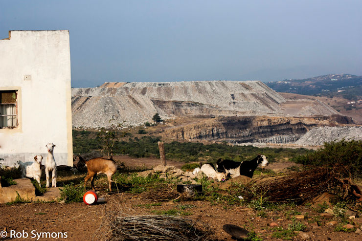 View of mining waste dump